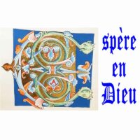 Carte postale : "Espère en Dieu"