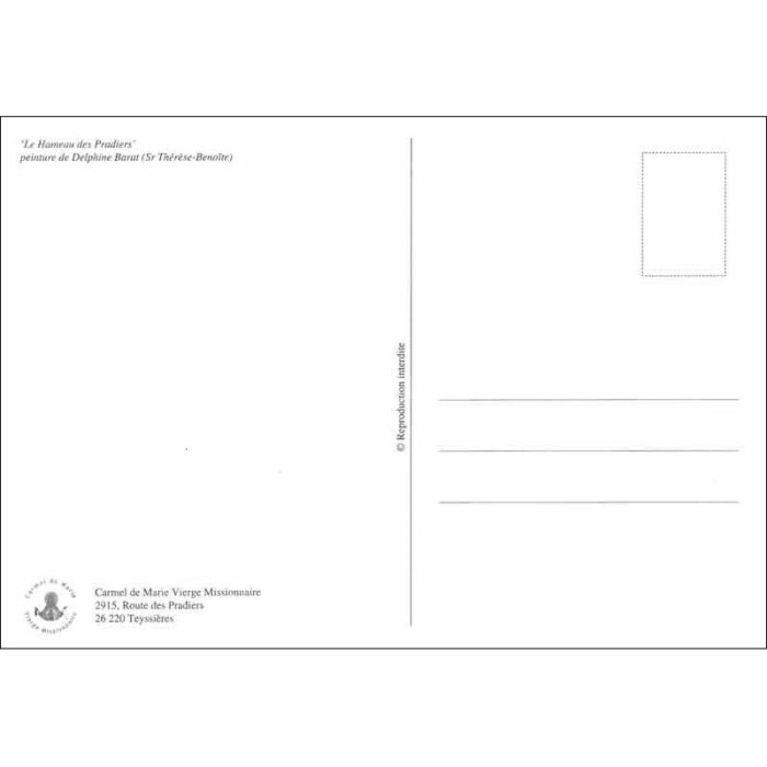 Carte postale "Hameau des Pradiers - peinture" – Image 2